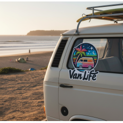 Sticker Retro Van Life 60cm Polymère Premium Fourgon | Fun Stickers