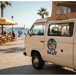 Sticker Retro Van Life 60cm Polymère Premium Fourgon | Fun Stickers