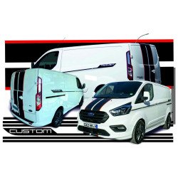 autocollant pour Ford Transit - Kit Bandes Intégrales XXL Sticker Autocollant