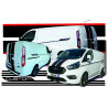 kit autocollants bandes pour ford transit largeur XXL
