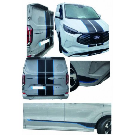 copy of Ford Transit Custom Bands side tailgate hood Kit Decoration - Tuning Sticker Sticker Graphic Decals