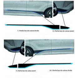 copy of Ford Transit Custom Bands side tailgate hood Kit Decoration - Tuning Sticker Sticker Graphic Decals