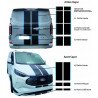 copy of Ford Transit Custom Bands side tailgate hood Kit Decoration - Tuning Sticker Sticker Graphic Decals