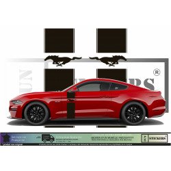 kit bandes latérales pour ford mustang autocollants