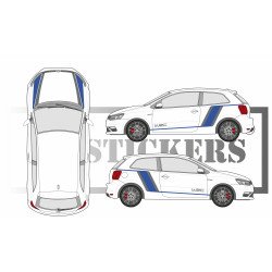 Kit Style WRC Bandes Latérales et Toit VW Polo | Fun Stickers