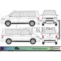 VW Transporter T5 Side Stripe Sticker Kit – 13 Colors