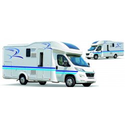 Motorhome Decoration Sticker Kit – Blue Wave Design