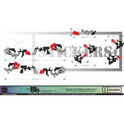 Universal Pixel Camouflage Stickers – Car Vinyl Kit