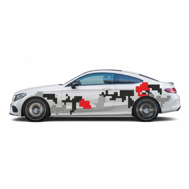 Universal Pixel Camouflage Stickers – Car Vinyl Kit