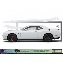 Kit Bandes Latérales avec Logo Dodge Challenger 13 Couleurs | Fun Stickers