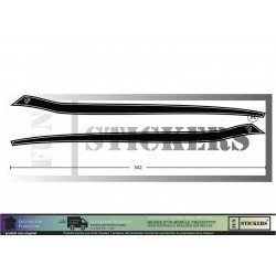 Kit Bandes Latérales avec Logo Dodge Challenger 13 Couleurs | Fun Stickers