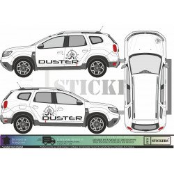 Kit Adventure Boussole Texte Dacia Duster 13 Couleurs | Fun Stickers