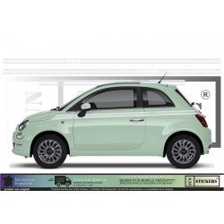 Kit Bandes Latérales Multiples Fiat 500 13 Couleurs | Fun Stickers