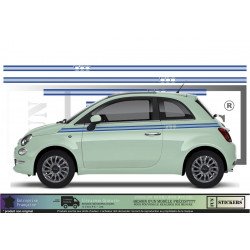 Kit Bandes Latérales Multiples Fiat 500 13 Couleurs | Fun Stickers