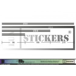 Fiat 500 Complete Side Stripe Sticker Kit – 13 Colors