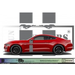 Kit Bande Latérale Logo Cheval Ford Mustang 13 Couleurs | Fun Stickers