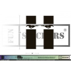 Ford Mustang Side Stripe Stickers with Pony Logo – 13 Colors