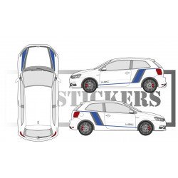 Kit Style WRC Bandes Latérales et Toit VW Polo | Fun Stickers