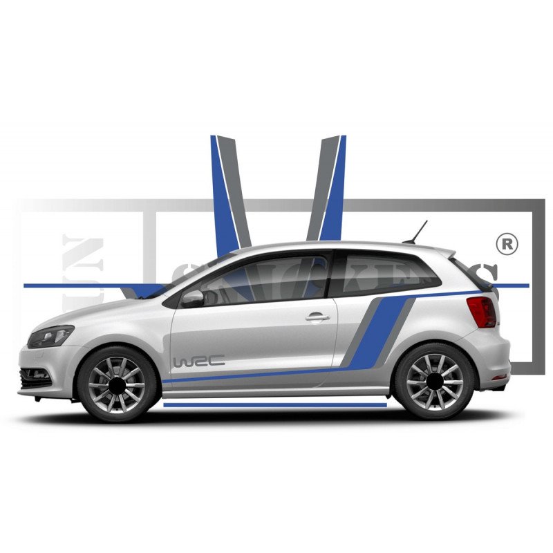 VW Polo WRC Style Sticker Kit – Side Stripes & Graphics