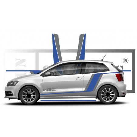 adhésif autocollant sticker complet pour polo style effet wrc