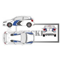 Kit WRC Intégral 3 Faces Complètes VW Polo | Fun Stickers