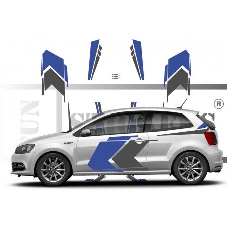 autocollant complet pour polo effet rallye wrc volkswagen