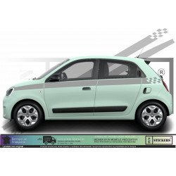 Kit Bandes Latérales Damier Renault Twingo 3 13 Couleurs | Fun Stickers