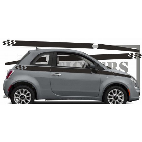 bandes autocollants laterales pour fiat 500