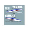 Kit Stickers Yamaha 100 Four Stroke - schema kit dimensions autocollants - Fun Stickers