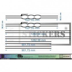 Fiat 500 Signature autocollant stripping bandes laterales Fun Stickers