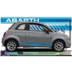 Fiat 500 ABARTH autocollant stripping bandes laterales sport Fun Stickers