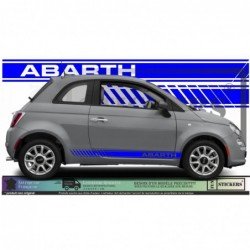 Fiat 500 ABARTH autocollant stripping bandes laterales sport Fun Stickers
