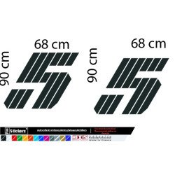 Autocollant logo FIVE lateraux Renault 5 E-Tech - Fun Stickers