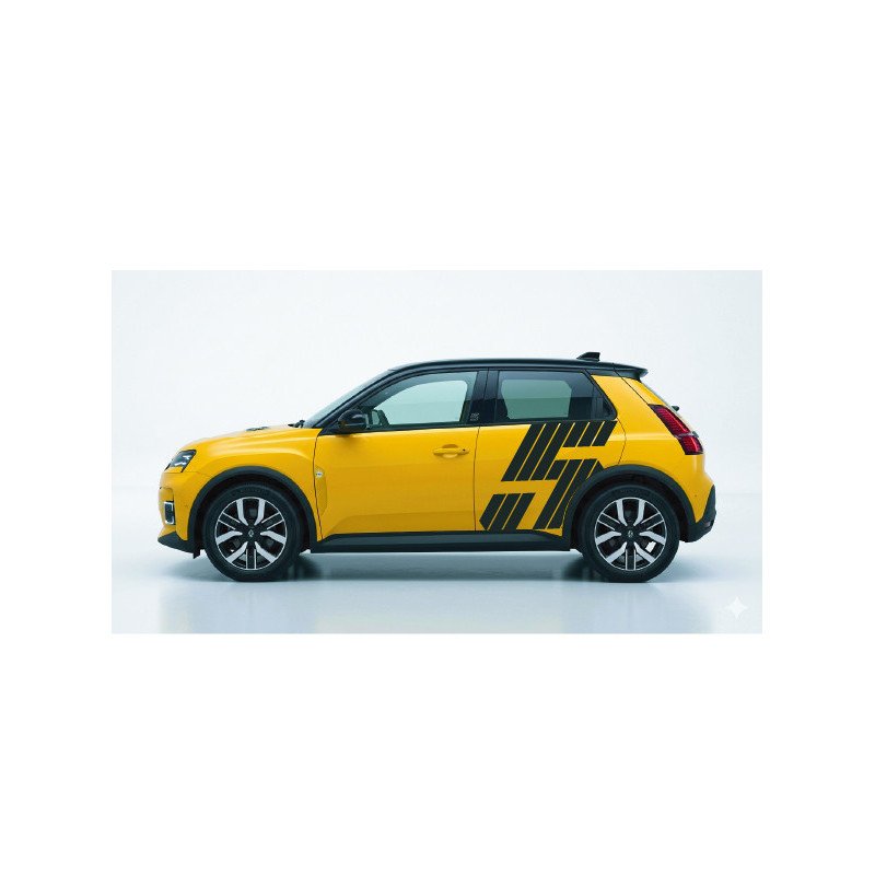 Kit sticker logo FIVE Renault 5 E-Tech vinyle longue duree - Fun Stickers