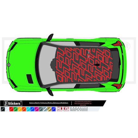 Sticker bandes laterales Renault 5 E-Tech design epure cote droit - Fun Stickers