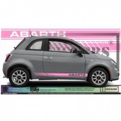Fiat 500 ABARTH autocollant stripping bandes laterales sport Fun Stickers