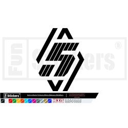 Kit sticker bandes laterales et toit Renault 5 E-Tech style racing - Fun Stickers