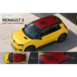 Kit Autocollants Bandes Latérales et Toit Renault 5 E-Tech - Design Premium