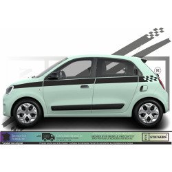 Kit Bandes Latérales Damier Renault Twingo 3 13 Couleurs | Fun Stickers