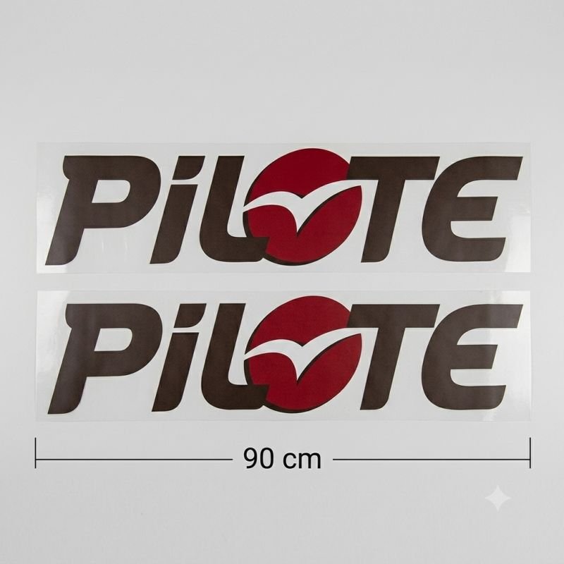 Stickers Logo Pilote 90 cm x2 - Camping-Car | Fun-Stickers.fr