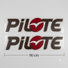 Stickers Logo Pilote 90 cm x2 - Autocollants Camping-Car