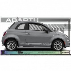 Fiat 500 ABARTH autocollant stripping bandes laterales sport Fun Stickers