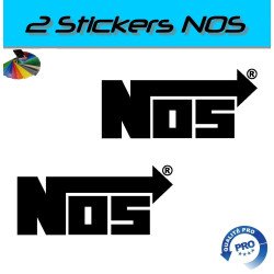 Stickers NOS 20 cm x2 - Autocollants Sponsor Tuning Vinyle