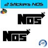 Stickers NOS 20 cm x2 - Autocollants Sponsor Tuning Vinyle