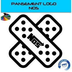 Stickers NOS Bandage 20 cm x2 - Autocollants Sponsor Vinyle