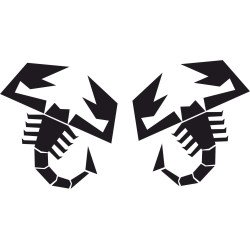 Stickers Scorpion Abarth 25 cm x2 - Autocollant | Fun-Stickers.fr