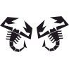 Stickers Scorpion Abarth 25 cm x2 - Autocollants Décoratifs Vinyle