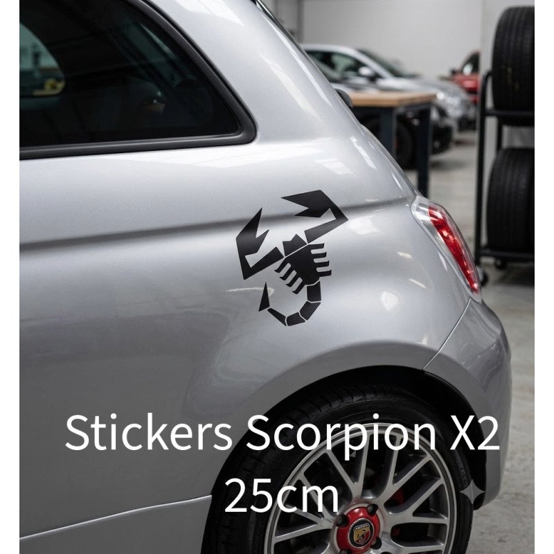 Stickers Scorpion Abarth 25 cm x2 - Autocollant | Fun-Stickers.fr