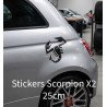 Stickers Scorpion Abarth 25 cm x2 - Autocollants Décoratifs Vinyle