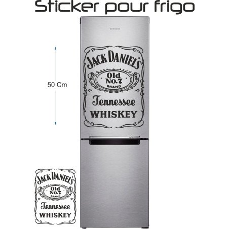 Sticker Jack Daniel's Frigo 50 cm - Autocollant Décoratif Vinyle